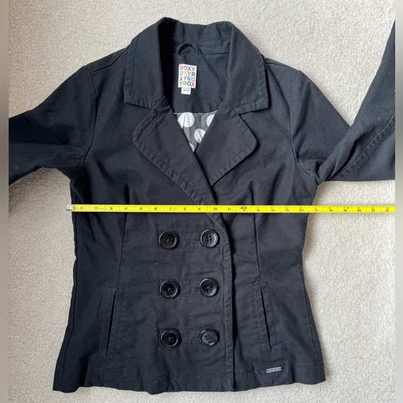 Roxy Charcoal Double-Breasted Pea Coat - Picture 6 of 7